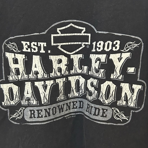 2011 Harley Davidson Men’s Medium Renowned Ride T-Shirt - Picture 4 of 7